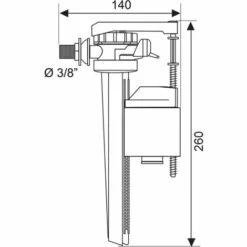 Robinet Flotteur JOLLYFILL Tête Rotative NF Alimentation Latérale 3/8" (12/17) - Wirquin Pro 10717731 -France WIRQUIN Soldes 2022 1027122 5