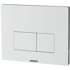 Plaque Commande Double Touche DESIGN Blanche - WIRQUIN