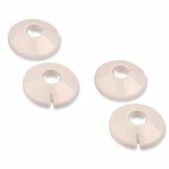 WIRQUIN 2pcs 2x Blanc PVC Radiateur 28mm Couvre Tuyau Collier Rose Trou Caché