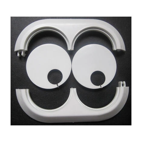 WIRQUIN Double 28mm PVC Chrome Radiateur Plastique Eau Couvre Tuyau Collier 2 WIRQUIN Double 28mm PVC Chrome Radiateur Plastique Eau Couvre Tuyau Collier – Image 2