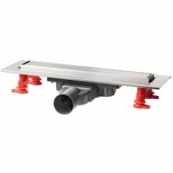 Caniveau Douche à L'italienne Venisio Slim L.700mm Grille écoulement Périphérique Réversible Wirquin 30721031