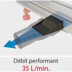 Caniveau Douche à L'italienne Venisio Slim L.700mm Grille écoulement Périphérique Réversible Wirquin 30721031 -France WIRQUIN Soldes 2022 18503509 4