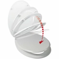 Abattant WC First Fermeture Ralentie Wirquin 20718747, Blanc