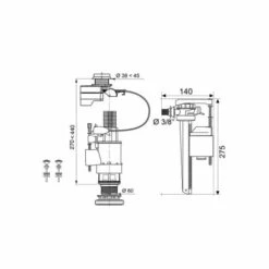 Mécanisme WC Double Chasse Tronic Et Robinet Flotteur Jollyfill Wirquin 10718613, Rouge Et Blanc -France WIRQUIN Soldes 2022 18503531 5