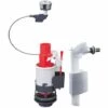 Mécanisme WC Double Chasse MW2 Et Robinet Flotteur F90 Wirquin 14013401, Rouge Et Blanc