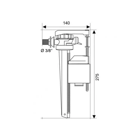 Chasse D'eau Robinet Flotteur à Alimentation Latérale Embout Laiton Jollyfill Wirquin 16300002, Gris 4 Chasse D'eau Robinet Flotteur à Alimentation Latérale Embout Laiton Jollyfill Wirquin 16300002, Gris – Image 4