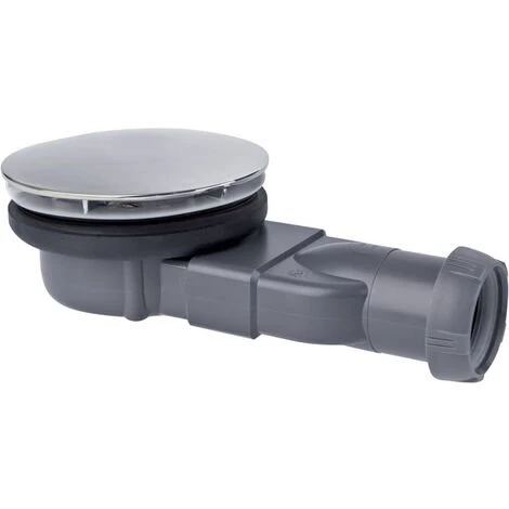 Bonde De Douche Pour Receveur Extra-plat Slim Avec Membrane Dôme Métal Wirquin 30720269, Gris 1 Bonde De Douche Pour Receveur Extra-plat Slim Avec Membrane Dôme Métal Wirquin 30720269, Gris