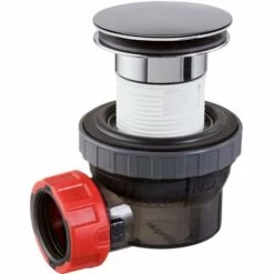 Bonde Et Siphon De Lavabo Ultra Compact Nano 6.7 D.32 Mm Quick-Clac Wirquin 30721241, Noir