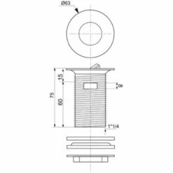 WIRQUIN Bonde De Lavabo Laiton à Clapet Rotatif Sans Trop Plein Ht 100mm -France WIRQUIN Soldes 2022 19920546 4