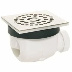 WIRQUIN Bonde De Douche D90 Twisto A Débit Rapide Avec Grille En Inox Carree