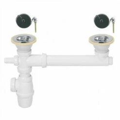 WIRQUIN Vidage Pour évier 2 Bacs Ø60 Mm (grès Ou Synthèse)