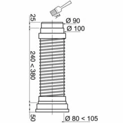 WIRQUIN Pipe Souple Wc - Longueur Maxi 520 Mm - Rwc 1090 -France WIRQUIN Soldes 2022 24796822 4