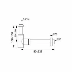WIRQUIN Siphon De Lavabo Design En Laiton Chromé Linéis Mini -France WIRQUIN Soldes 2022 25454896 3