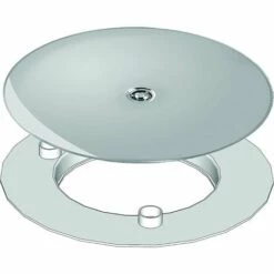 Dôme En ABS Chromé Pour Bonde Extra-plate Wirquin 30719719, Gris -France WIRQUIN Soldes 2022 25454913 5