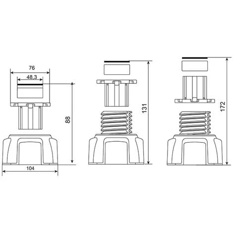 Lot De 4 Pieds Pour Receveur De Douche Wirquin 30720536, Noir 3 Lot De 4 Pieds Pour Receveur De Douche Wirquin 30720536, Noir – Image 3