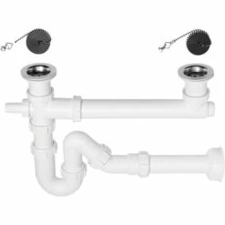 Bonde Pour Évier 2 Bacs Wirquin Inox Ø50mm