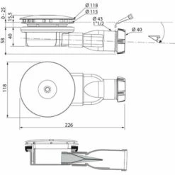 WIRQUIN Siphon De Douche Bas SLIM Ø 90mm Noir -France WIRQUIN Soldes 2022 28565432 3