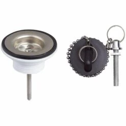 WIRQUIN Lavabo Malades Panier En Acier Inoxydable Passoire Déchets 1 1/4 "avec Prise, La Chaîne