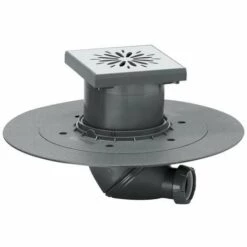 WIRQUIN Carrés De Plancher Point Wetroom Drain De La Douche Souterraine 150mmx150mm En Acier Inoxydable