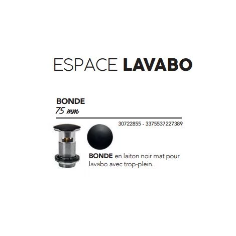 WIRQUIN Bonde Clic Clac Noir - 30722855 - Waste Black 2 WIRQUIN Bonde Clic Clac Noir - 30722855 - Waste Black – Image 2