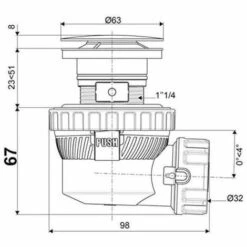 WIRQUIN Siphon De Lavabo XS-PURE QUICK-CLACK Chromé -France WIRQUIN Soldes 2022 42808022 3