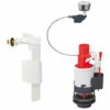 WIRQUIN Mécanisme De WC MW² - Economiseur D'eau A Câble Double Boutons-poussoirs + Robinet Flotteur Latéral F90