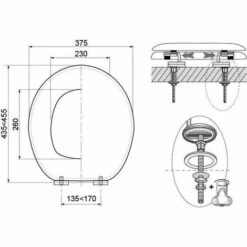WIRQUIN Abattant Trendy Line Pierre - Bois Compresse - Charniere Inox -France WIRQUIN Soldes 2022 50848174 3