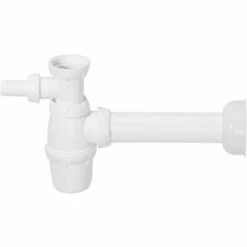 Siphon D’évier Wirquin Avec Tuyau Mural Blanc