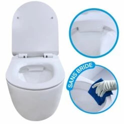 WIRQUIN Pack Complet WC Sans Bride Bati Autoportant + Cuvette Noir Mat Sans Bride + Plaque Noir Mat 7 WIRQUIN Pack Complet WC Sans Bride Bati Autoportant + Cuvette Noir Mat Sans Bride + Plaque Noir Mat -France WIRQUIN Soldes 2022 54994633 3