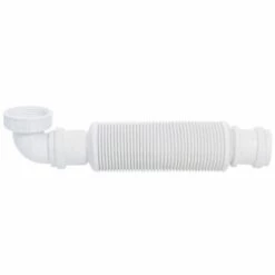 WIRQUIN Siphon Flexible De Lavabo SENZO Sans Garde Deau à Membrane D32 - Blanc