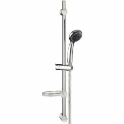 WIRQUIN Colonne Barre De Douche Chromee Entraxe Reglable 70 Cm Douchette 5 Jets Mobile