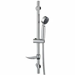 WIRQUIN Colonne Barre De Douche Chromee Fixation Reglable 70 Cm Douchette 1 Jet Mobile