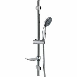 WIRQUIN Colonne Barre De Douche Chromee Entraxe Reglable 70 Cm Douchette 1 Jet Mobile
