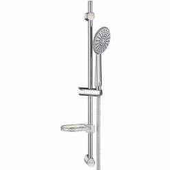 WIRQUIN Colonne Barre De Douche Chromee Hauteur Reglable 70 Cm Douchette Monojet Flexible PVC
