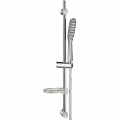 WIRQUIN Colonne Barre De Douche Chromee Hauteur Reglable 70 Cm Douchette 1 Jet Flexible PVC