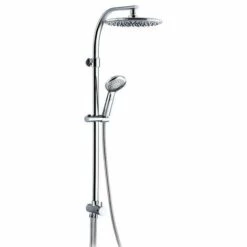 WIRQUIN Colonne De Douche Murale Hauteur Reglable Tete Orientable Carrée Et Douchette Salle De Bain