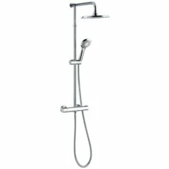 WIRQUIN Colonne De Douche Fixation Reglable Combiné Mitigeur Thermostatique Douchette 3 Jets