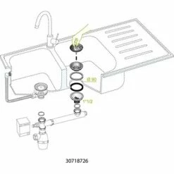 Bonde évier D90 Panier Inox Sans Trop Plein Wirquin 30718726, Blanc -France WIRQUIN Soldes 2022 59802700 3