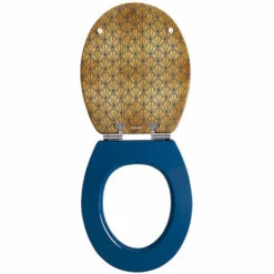 Abattant WC Diplomat Fermeture Ralentie Art Deco Blue Wirquin 20722720, Bleu -France WIRQUIN Soldes 2022 59802702 3