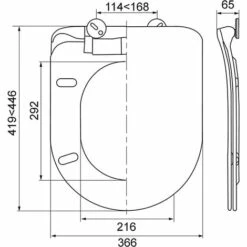 Abattant WC Amiral Fermeture Ralentie, Déclipsable Et Top Fix Wirquin 20722689, Taupe -France WIRQUIN Soldes 2022 59802708 5