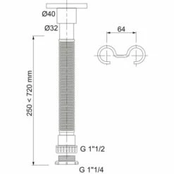 Raccord Extensible Ø32-40 Mm Wirquin 30722043, Chromé -France WIRQUIN Soldes 2022 59802711 3