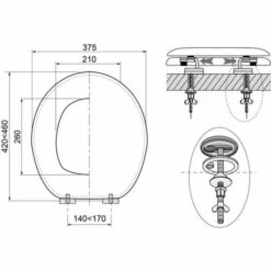 Abattant WC Woody Bi Color, Gris Anthracite Et Gris Clair Wirquin 20719739, Gris -France WIRQUIN Soldes 2022 59802718 3