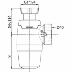 Siphon De Lavabo Néo D40 Wirquin 30722154, Blanc -France WIRQUIN Soldes 2022 59802722 5