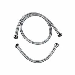 Lot De 2 Flexibles En Inox Chromé 1m Et 30 Cm Pour Colonne De Douche Wirquin 60719566, Chromé