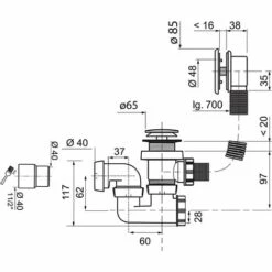 Vidage De Baignoire Quick Clac L800 Avec Siphon Orientable D40 Avec Clapet Quick Clac Et Trop-plein Wirquin SP780399, Blanc -France WIRQUIN Soldes 2022 59802745 3