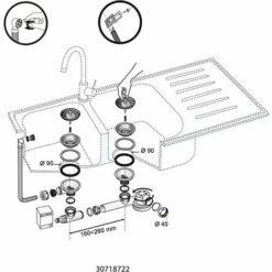 Vidage Pour évier 2 Bacs D90 Avec Trop-plein Rond Et Prise Machine à Laver Wirquin TM210099, Blanc -France WIRQUIN Soldes 2022 59802747 5
