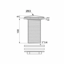 Bonde De Lavabo Fermeture Quick-clac En Laiton Chromé Sans Trop-plein Wirquin 30722856, Noir -France WIRQUIN Soldes 2022 59802893 3