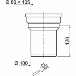 Manchon Droit Mâle à Coller D100 Wirquin RWC12, Blanc -France WIRQUIN Soldes 2022 59802899 3