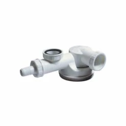 Siphon Gain De Place Pour évier 1 Bac Espace Wirquin TM100040, Blanc