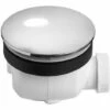 Wirquin 30720197 Bonde De Douche Twisto D90 Dôme Métal D120, Blanc